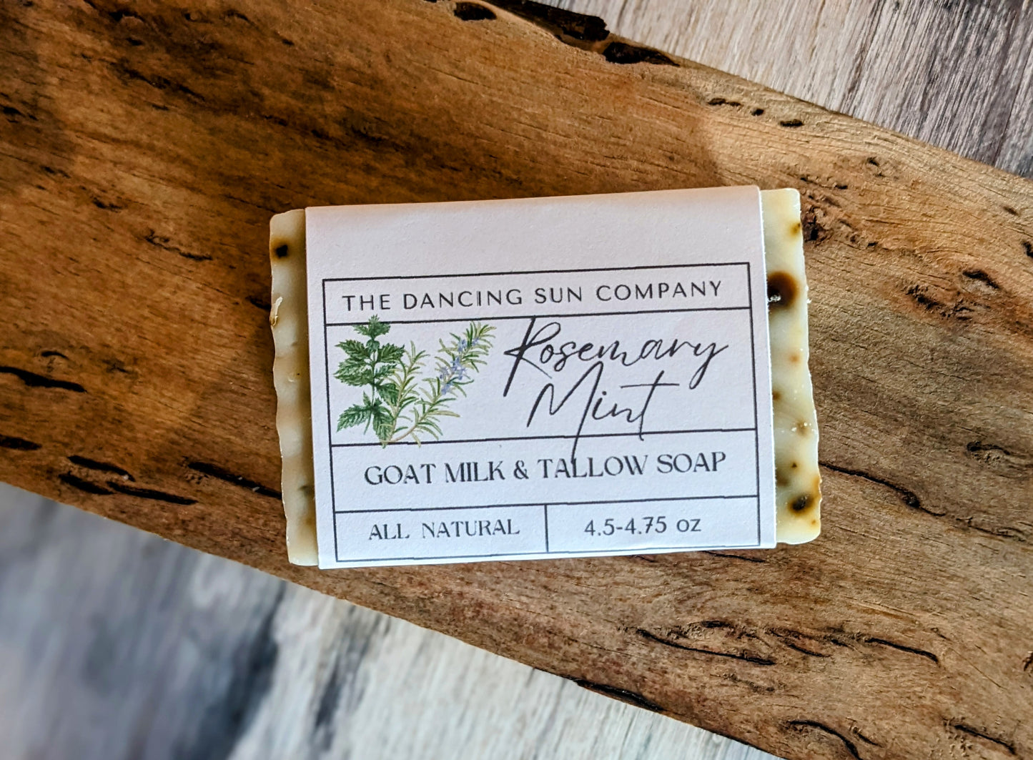 All Natural - Rosemary Mint Goat Milk and Tallow Soap