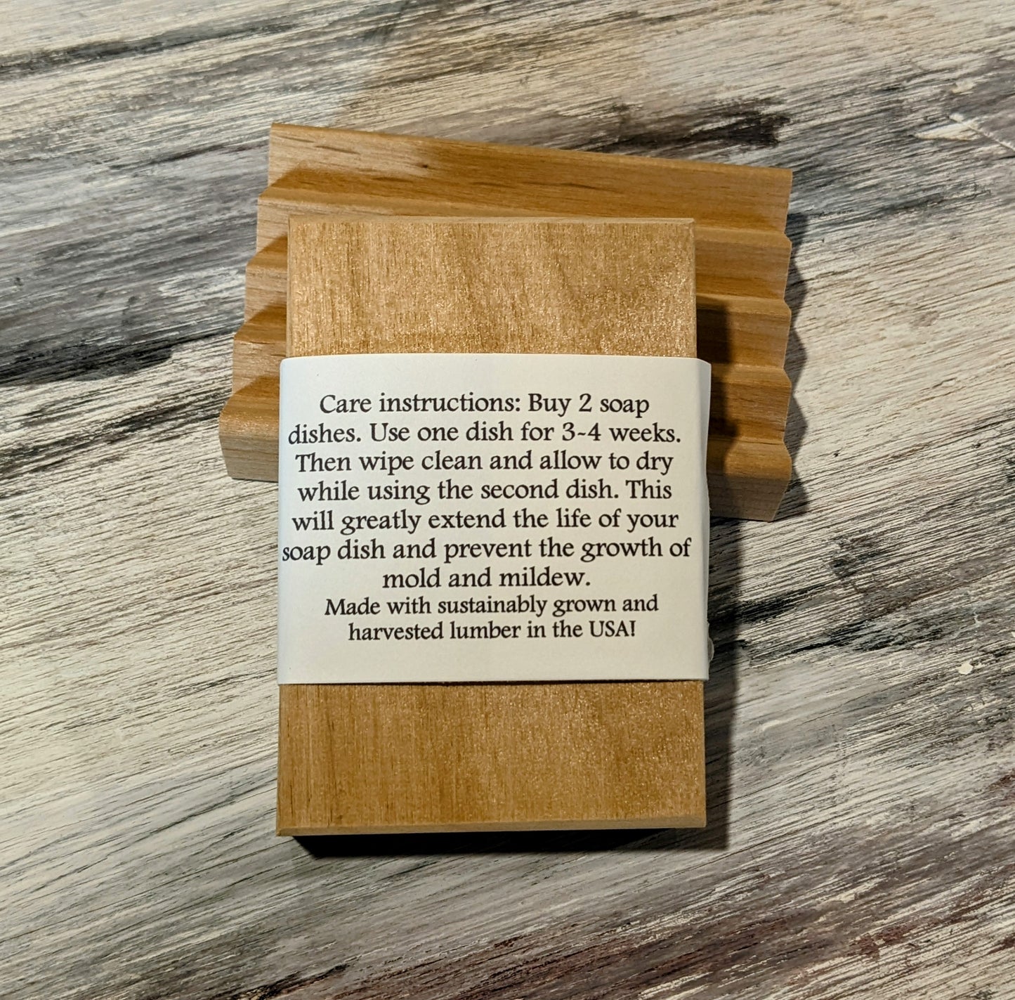 Wooden Soap Dish, Natural Red Alder Wood Soap Draining Dish
