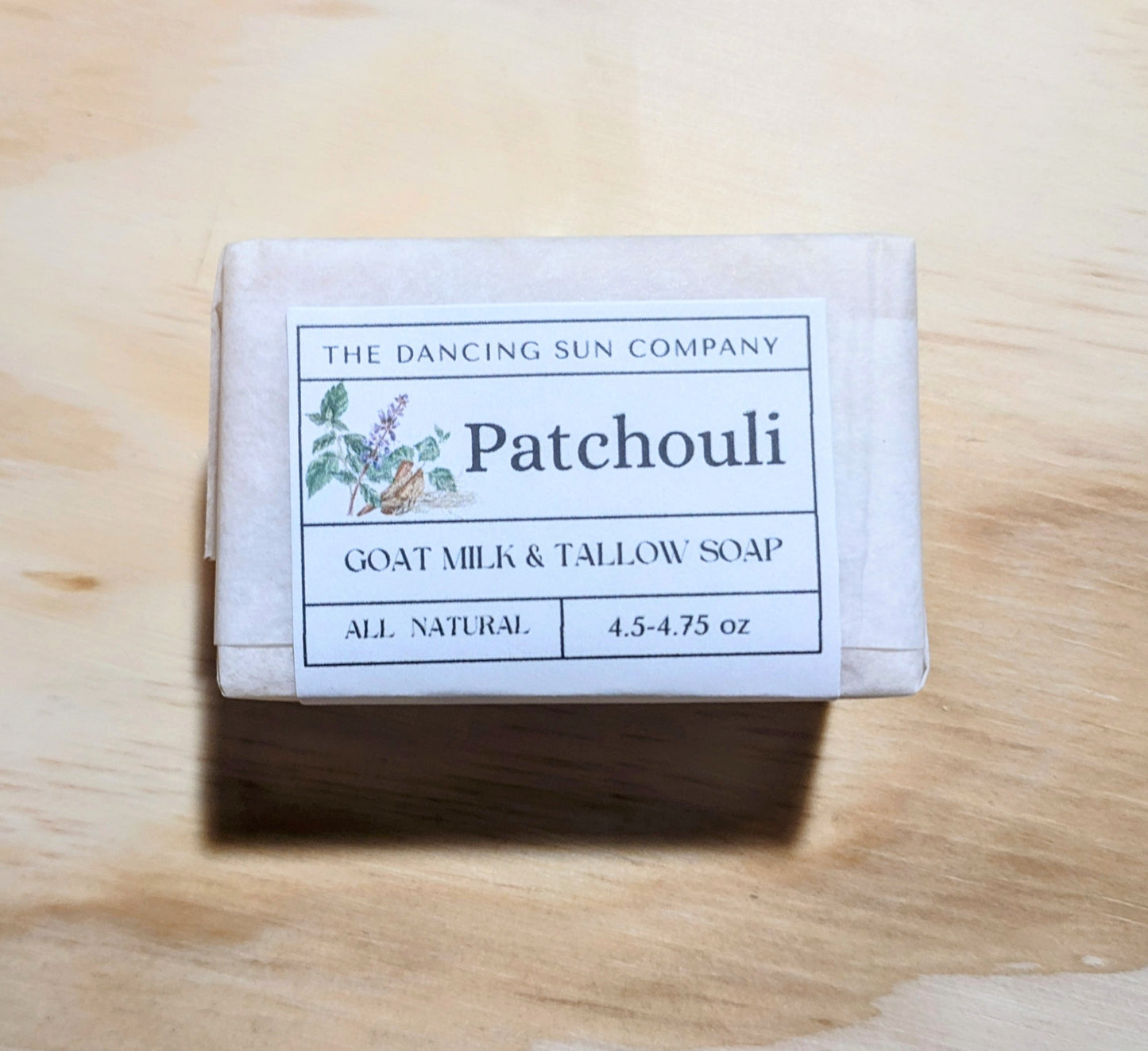 All-Natural Soap - Patchouli Goat Milk and Tallow Soap