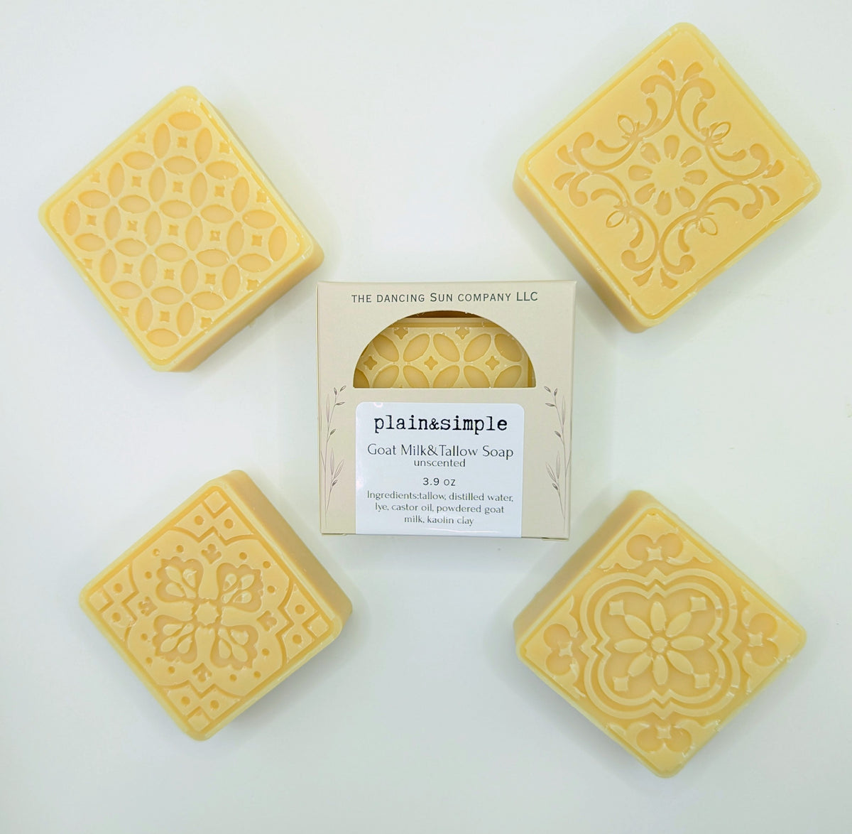 Plain and Simple Goat Milk and Tallow Soaps -Unscented