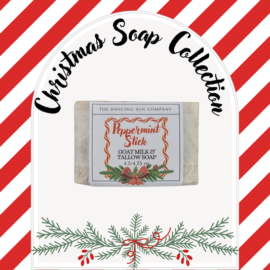 A Christmas Collection -Peppermint Stick Goat Milk and Tallow Soap