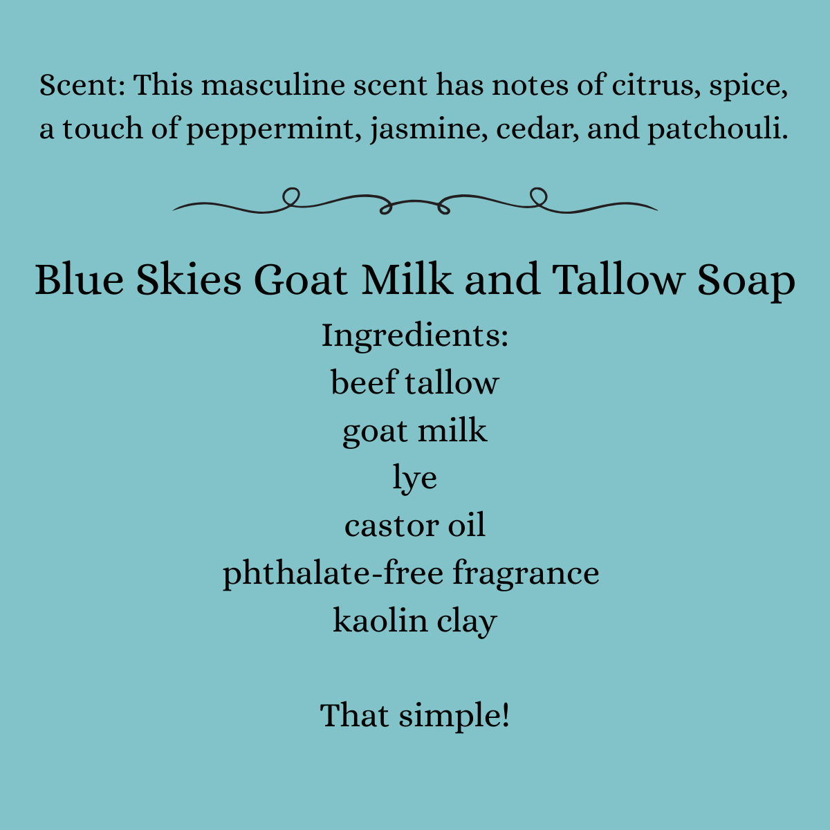 Blue Skies Goat Milk and Tallow Soap
