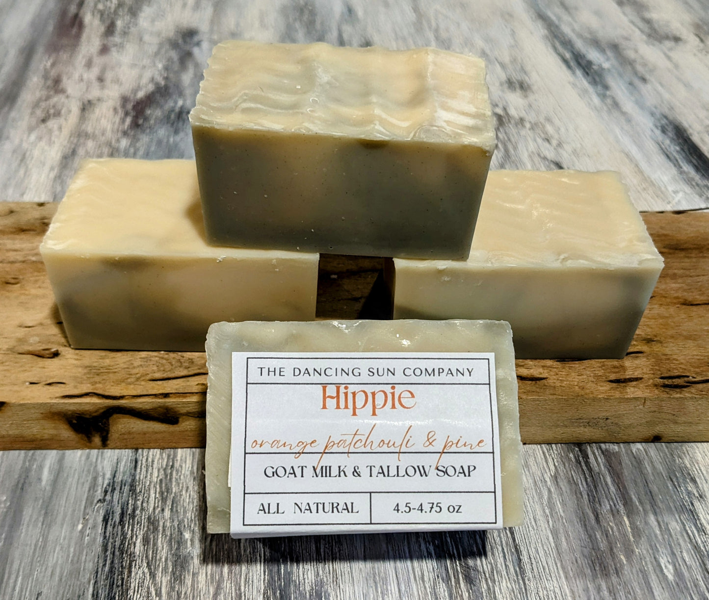 All Natural - Hippie Blend- Orange Patchouli and Pine Goat Milk and Tallow Soap