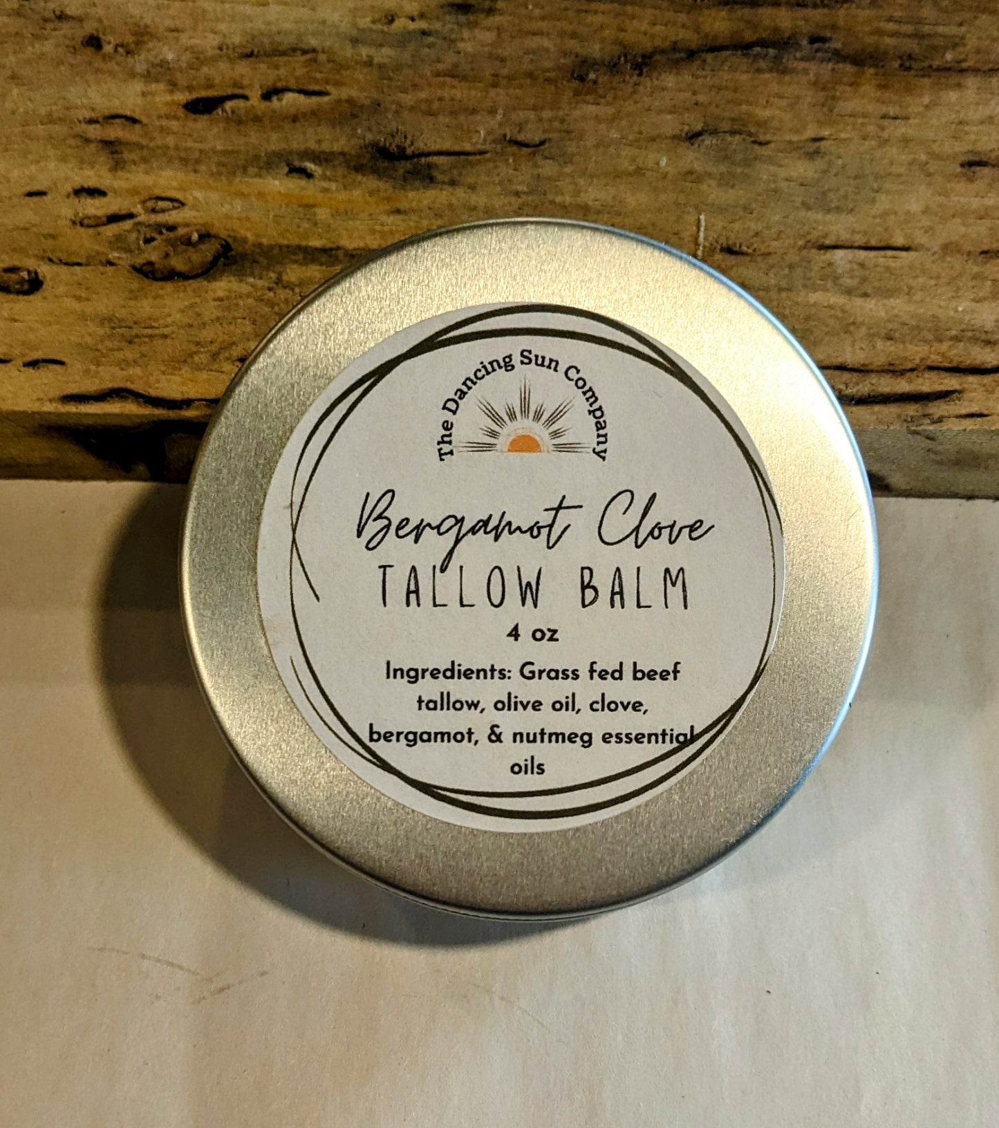 Bergamot Clove Tallow Balm, All Natural with essential oils