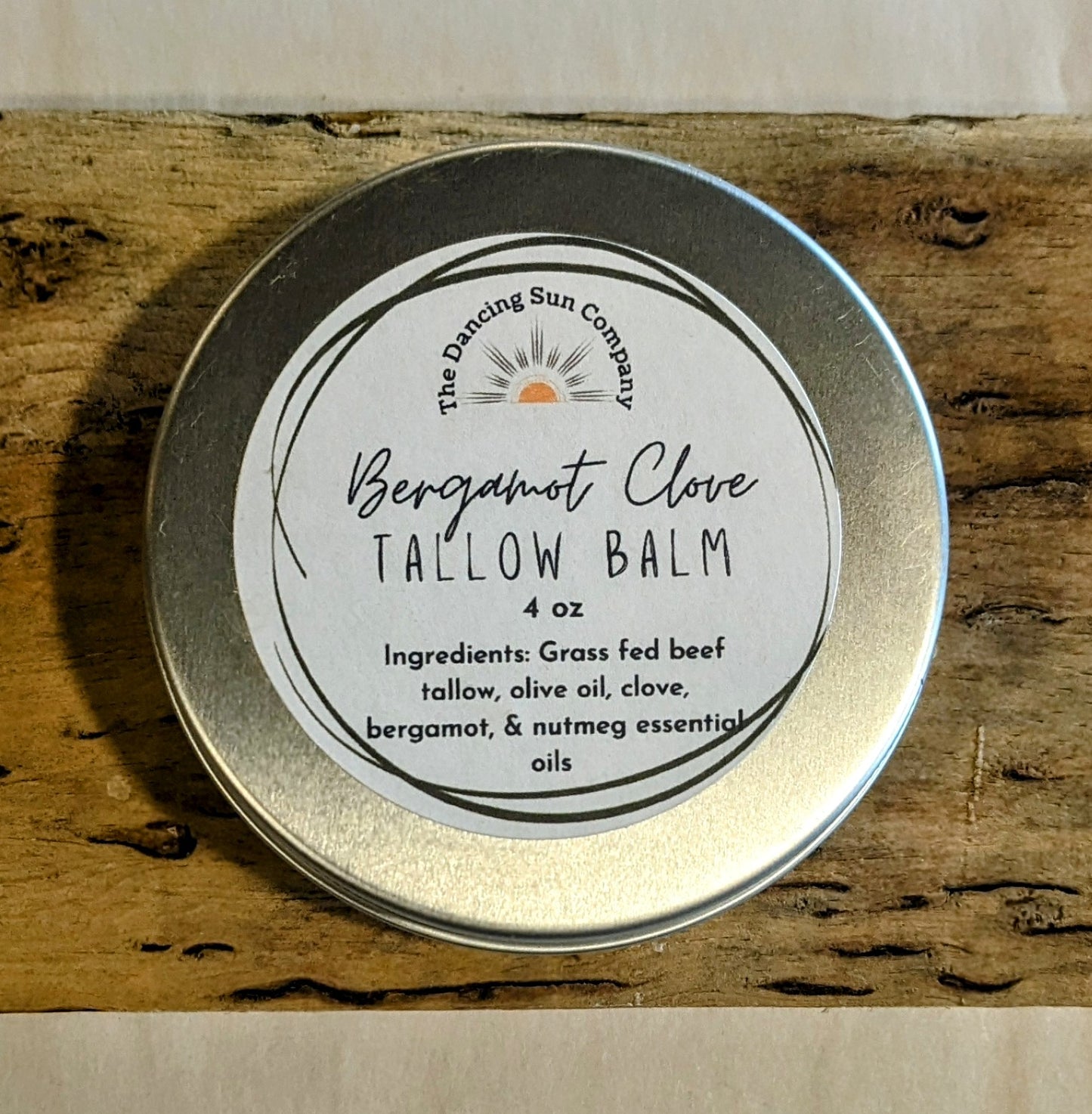 Bergamot Clove Tallow Balm, All Natural with essential oils