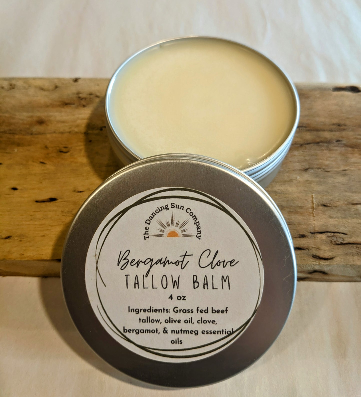 Bergamot Clove Tallow Balm, All Natural with essential oils