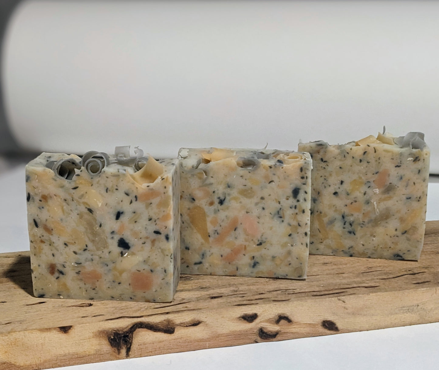 Cedarwood Sage Goat Milk and Tallow Soap, confetti soap