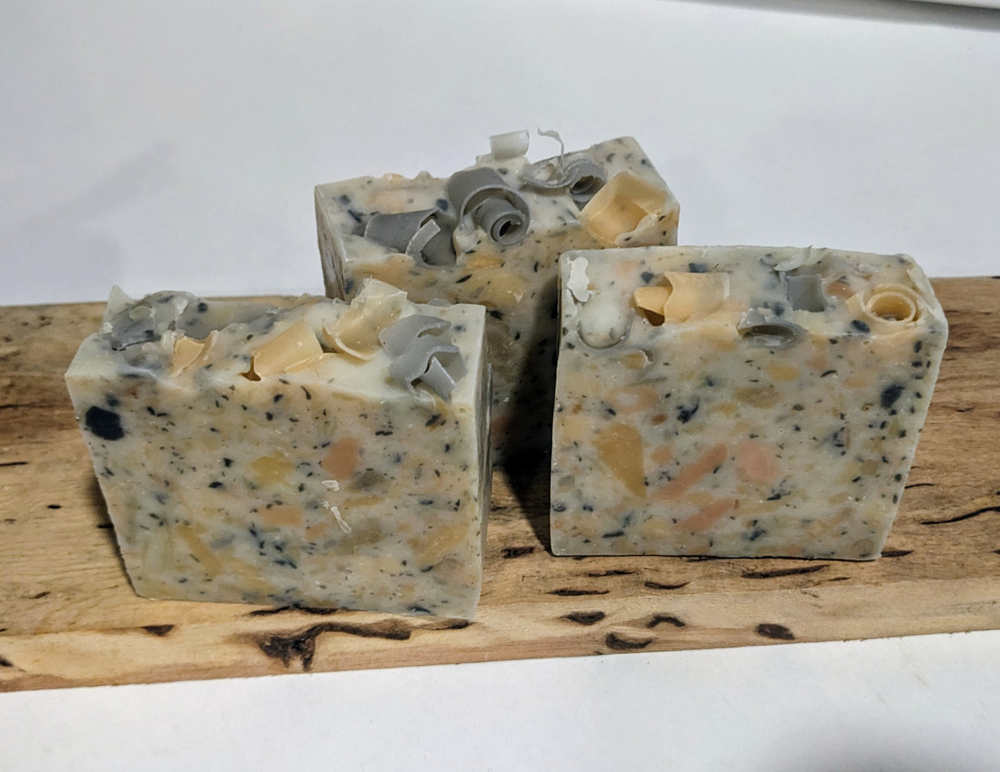 Cedarwood Sage Goat Milk and Tallow Soap, confetti soap