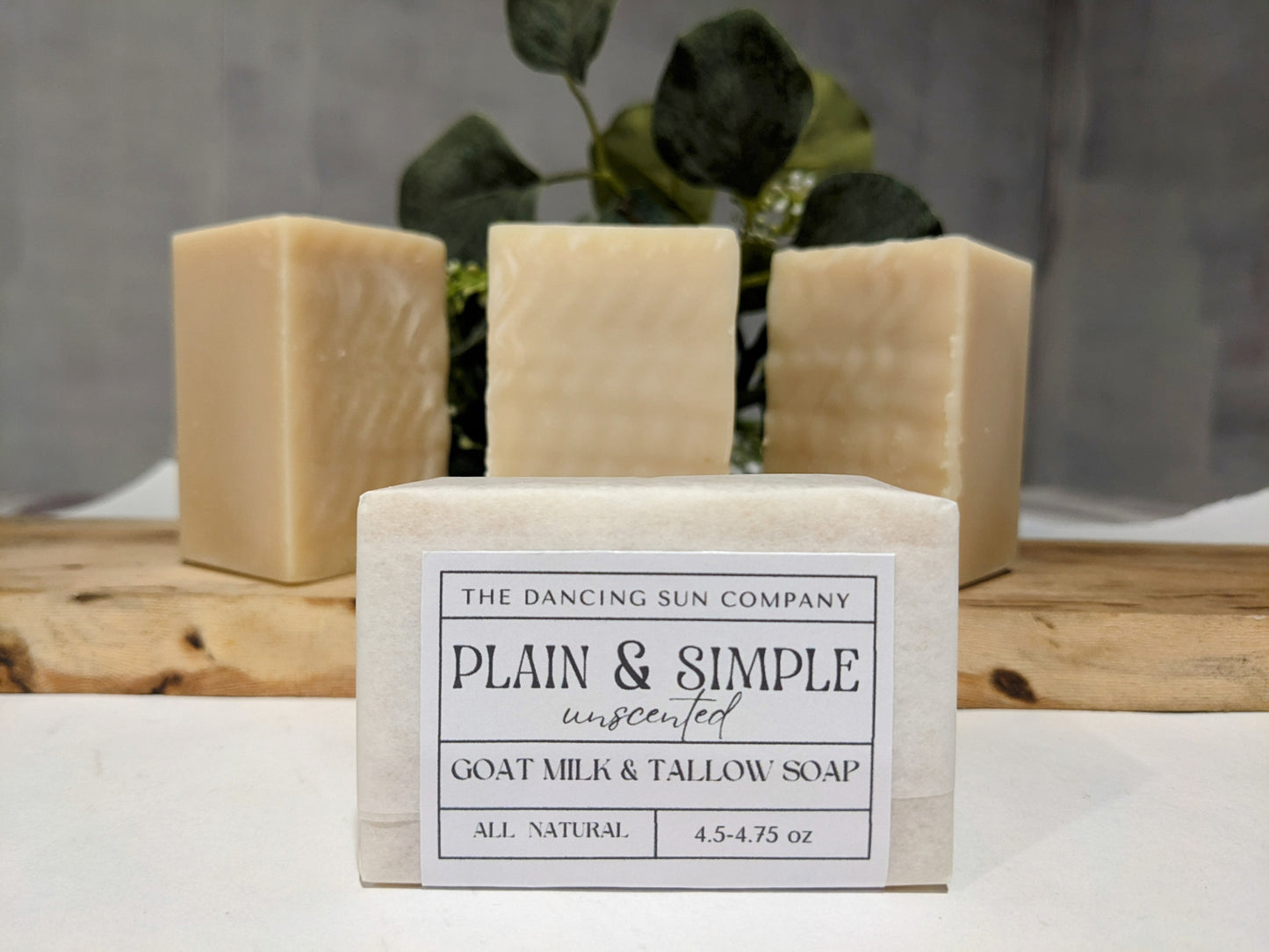 All-Natural Soap - Plain & Simple Goat Milk and Tallow Soap - Unscented