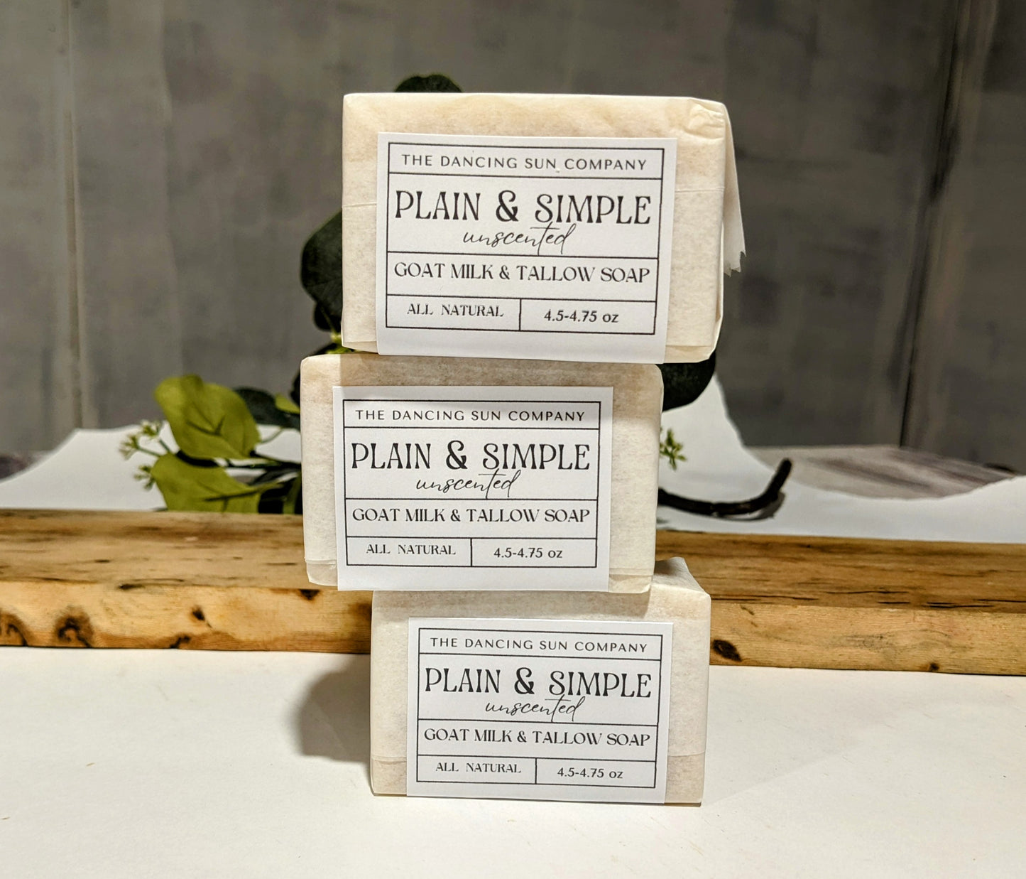 All-Natural Soap - Plain & Simple Goat Milk and Tallow Soap - Unscented