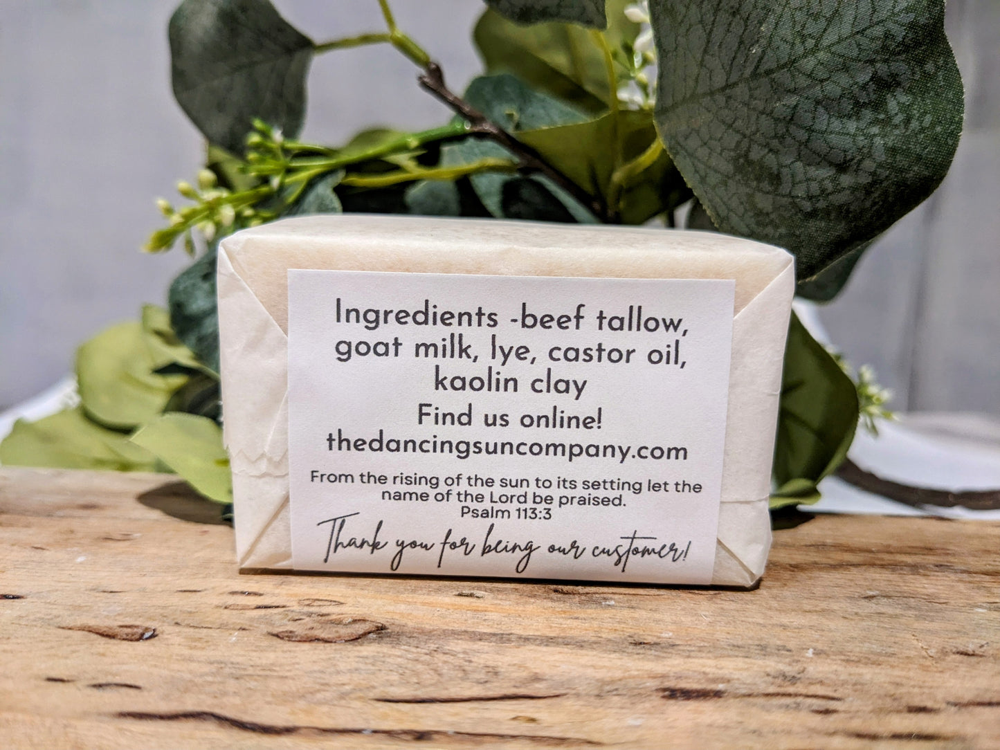 All-Natural Soap - Plain & Simple Goat Milk and Tallow Soap - Unscented