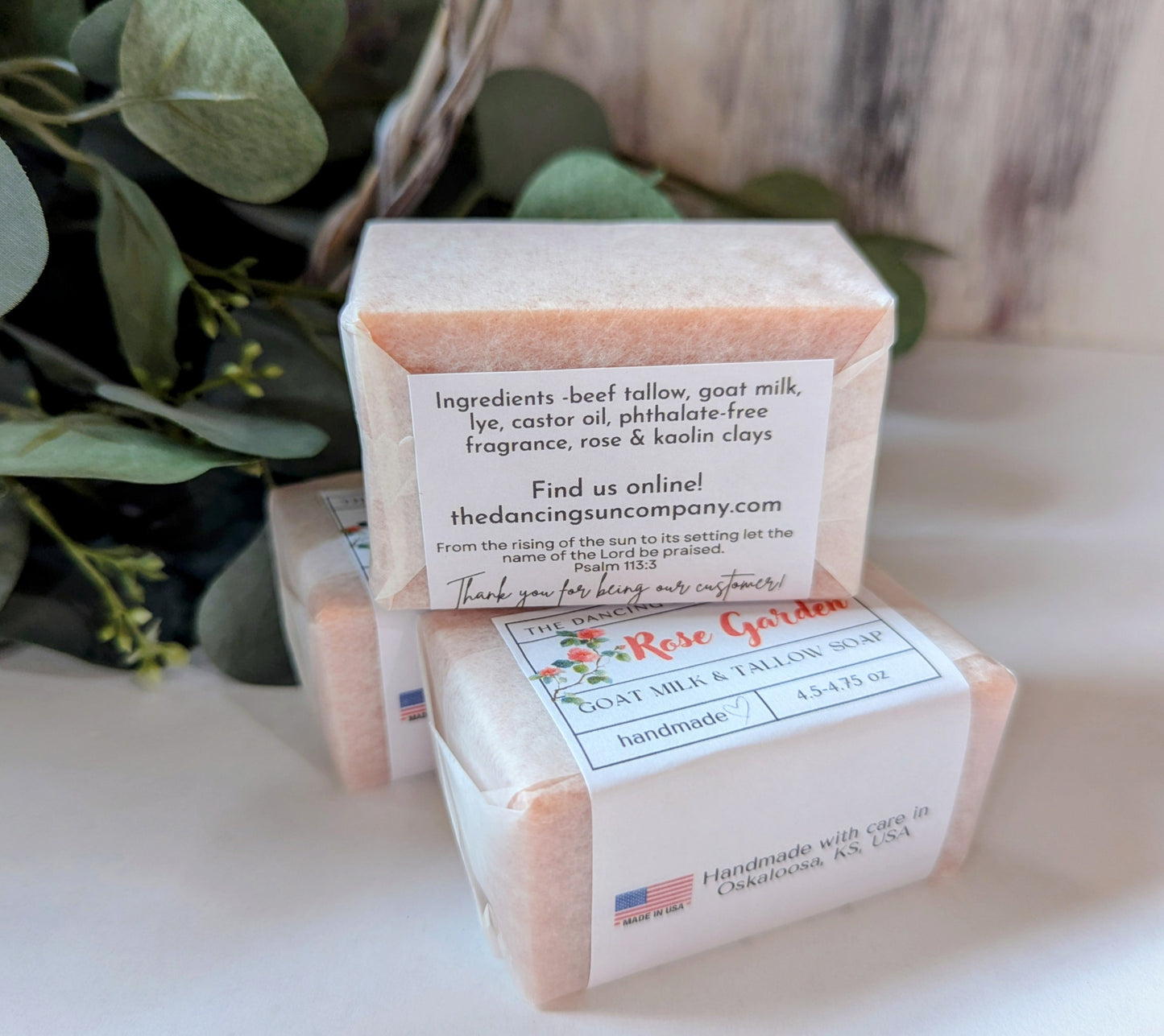 Rose Garden Goat Milk and Tallow Soap
