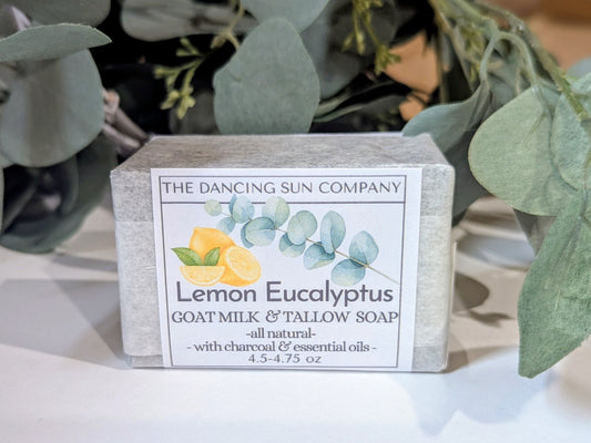 All Natural- Lemon Eucalyptus Goat Milk and Tallow Soap