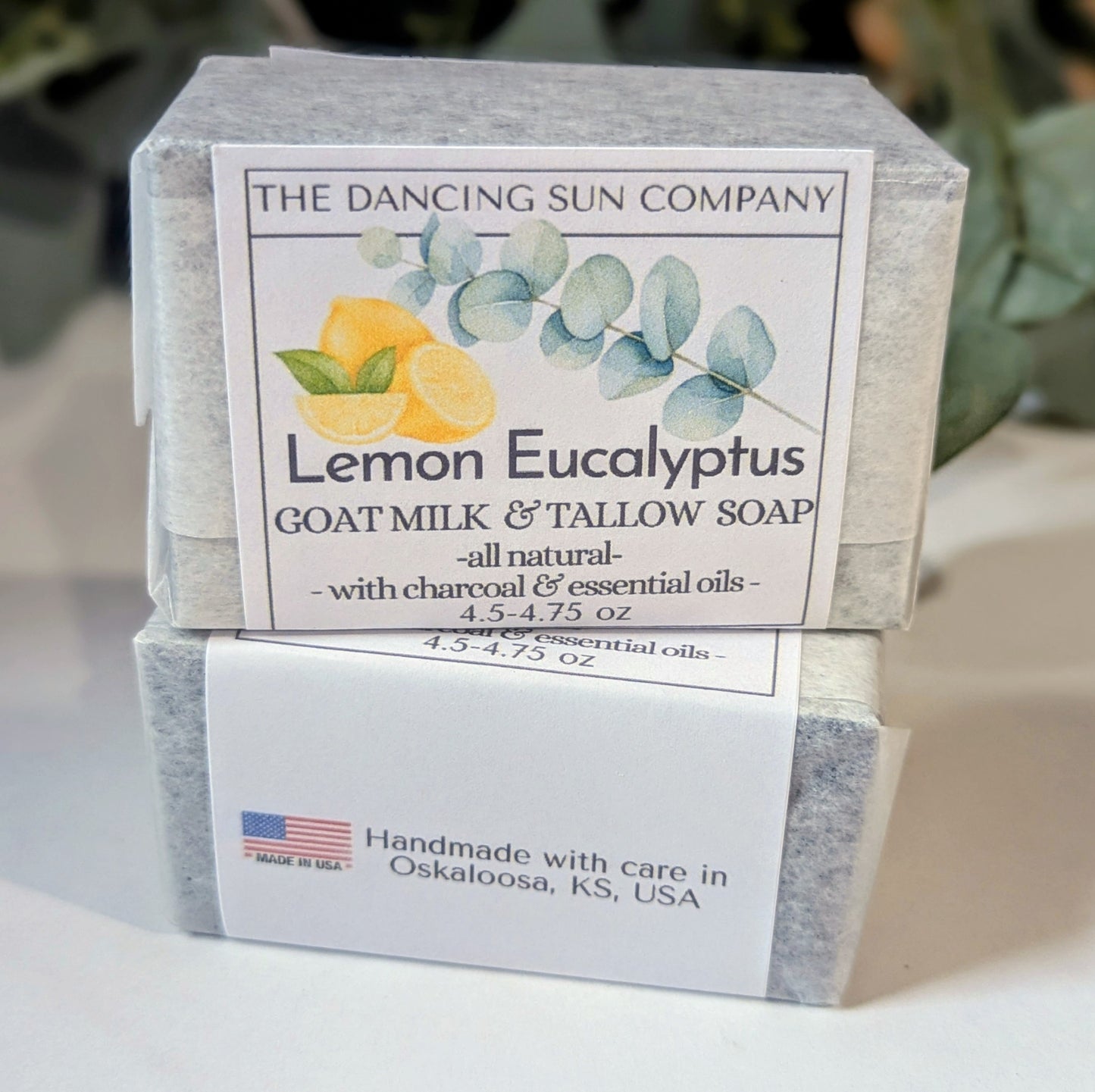 All Natural- Lemon Eucalyptus Goat Milk and Tallow Soap