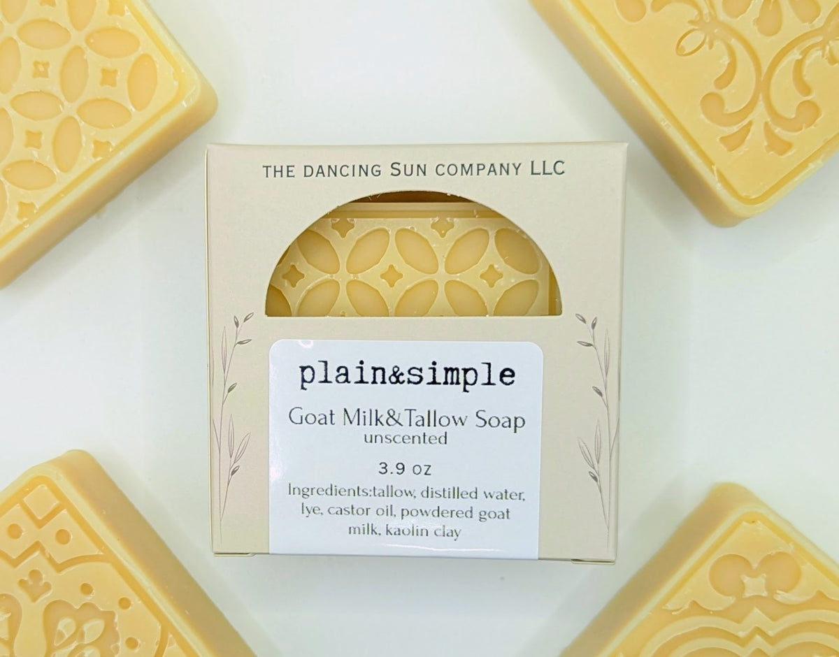 Plain and Simple Goat Milk and Tallow Soaps -Unscented