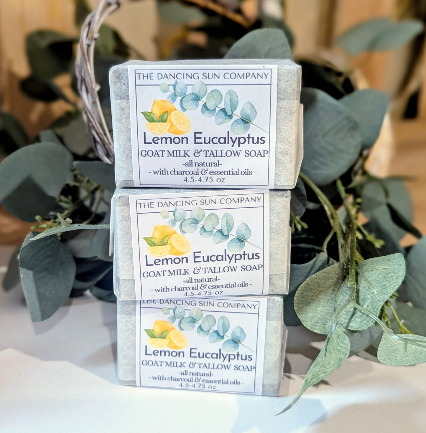 All Natural- Lemon Eucalyptus Goat Milk and Tallow Soap