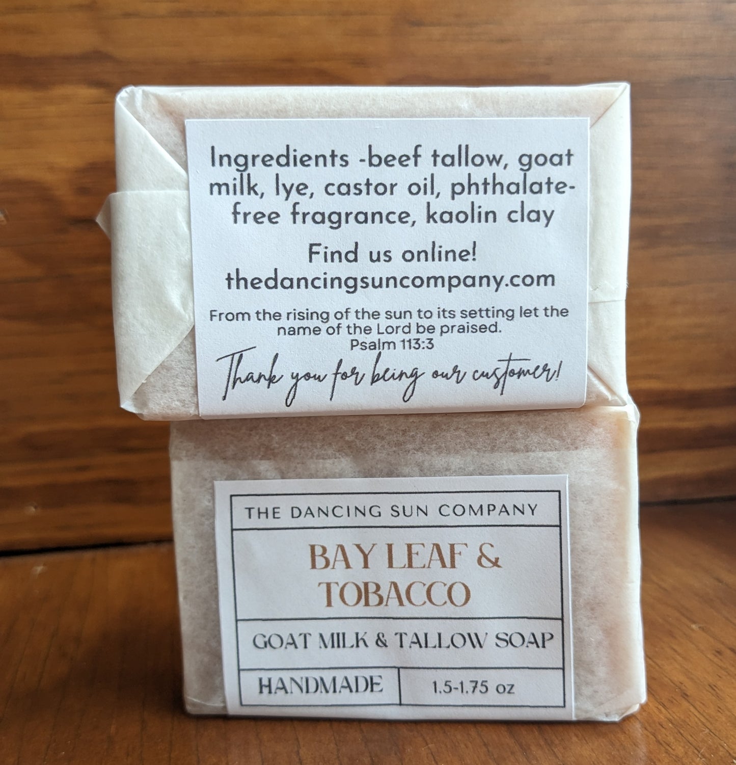Bayleaf and Tobacco Goat Milk and Tallow Soap
